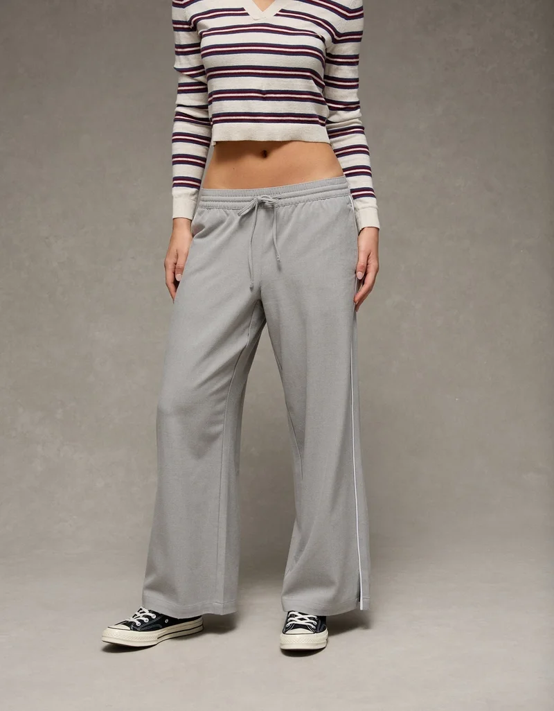 AE Stretch Low Rise Wide-Leg Track Pant