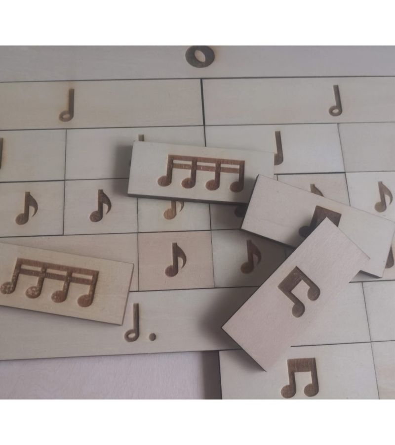 Wooden Music Puzzle Board Educational Rhythm Notation Tool For Beginners - Image 3