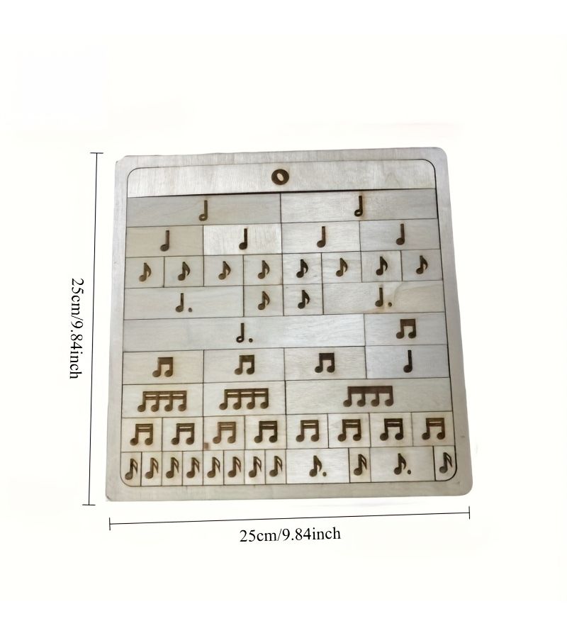 Wooden Music Puzzle Board Educational Rhythm Notation Tool For Beginners - Image 2