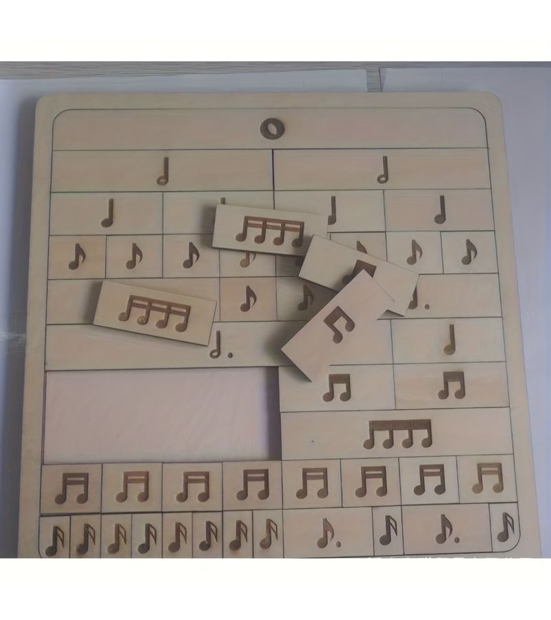 Wooden Music Puzzle Board Educational Rhythm Notation Tool For Beginners - Image 4