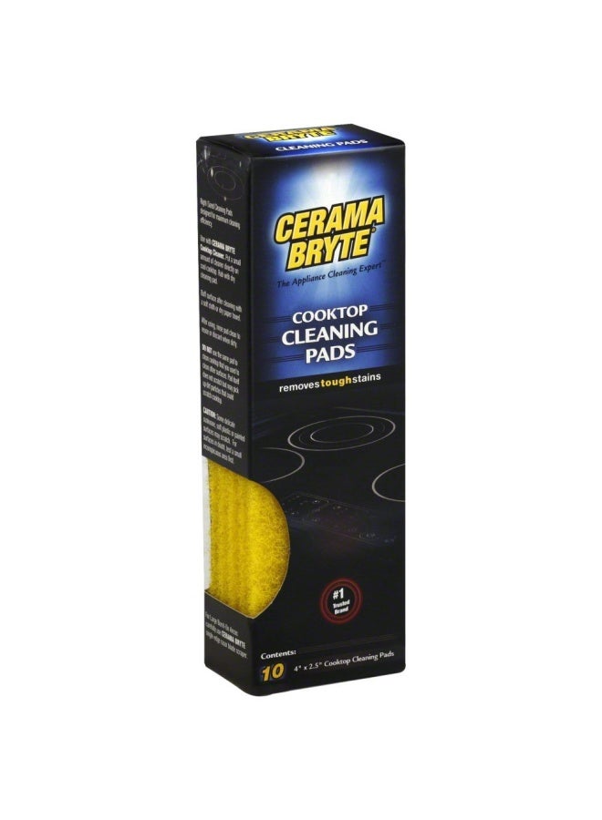 Cerama Bryte Glass Ceramic Cooktop Cleaning Pads For Stubborn Stains 10 Count - Image 2
