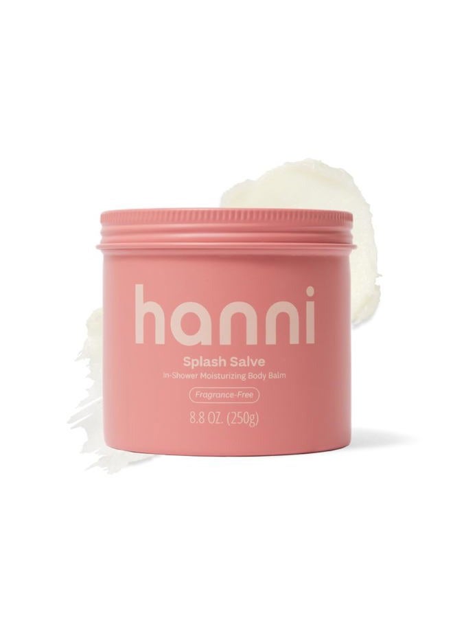 HANNI Splash Salve Body Mask, In-Shower Moisturizer with Coconut, Jojoba, Shea Butter & Glycerin, Deep Conditioning for All Skin Types, FRAGRANCE-FREE, 250 mL / 8.8 oz - Image 1
