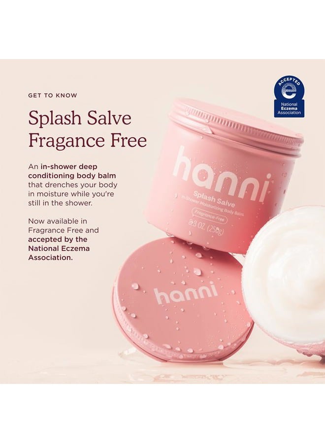 HANNI Splash Salve Body Mask, In-Shower Moisturizer with Coconut, Jojoba, Shea Butter & Glycerin, Deep Conditioning for All Skin Types, FRAGRANCE-FREE, 250 mL / 8.8 oz - Image 2