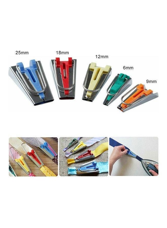 Generic 5-Piece Fabric Bias Binding Tape Maker Kit Multicolour 18x11x5cm  - Image 2