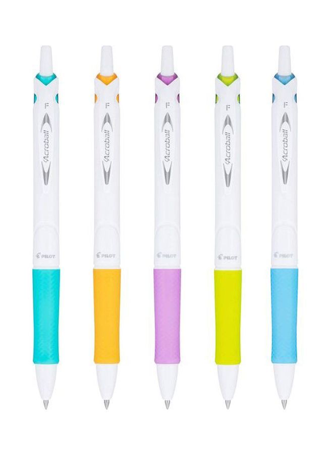 NIBEMINENT Pack Of 5- Acroball Retractable Ball Point Pens Multicolour - Image 1