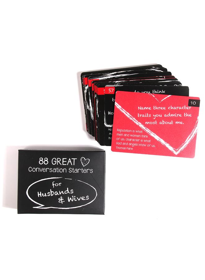 Bluejw English 88 Great Conversation Starters Couple Love Game Board Game Card - Image 4