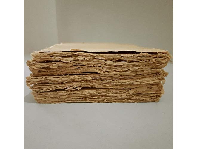 BAVLA Handmade Invitation Card Paper Antique Toned Deckle Edge 150 GSM- (10x12" Pack Of-20) - Image 5