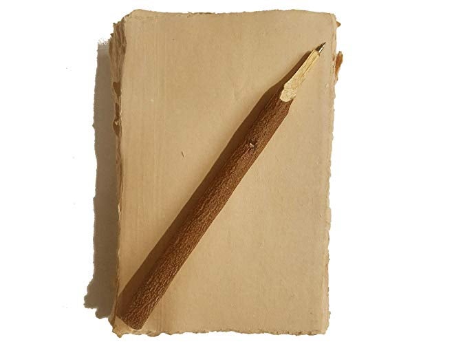 BAVLA Handmade Invitation Card Paper Antique Toned Deckle Edge 150 GSM- (10x12" Pack Of-20) - Image 3