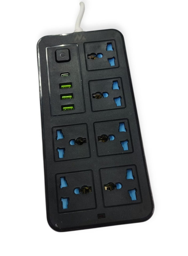 Electricity joint- 6 Ports - 3Usb -1 Type C  Max 2500w - Image 3