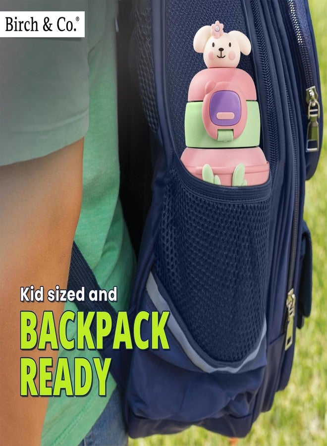 Birch & Co. Kids Water Bottle - Water Bottle for School - Sipper Water Bottle for Kids - Waterbottle for Girls and Boys, Stainless Steel, Spill-Proof, BPA-Free, Perfect for School and Play, Pink - Image 3