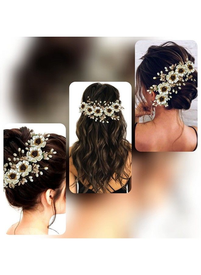 Hair Flare Women Artificial Lily Flower Hair Accessories And Hairpin White 2217 - Image 5