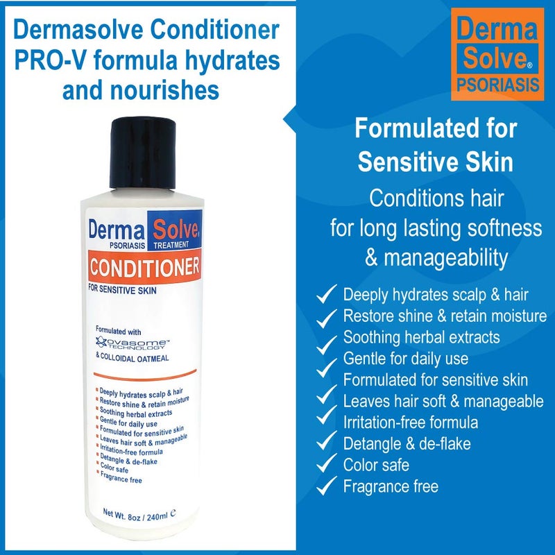 Dermasolve Psoriasis Conditioner - Soothing Anti Dandruff, Seborrheic Dermatitis, Sensitive Skin, Flaky, Itchy, Dry Scalp & Damaged Hair Repair - Image 2