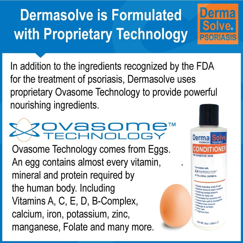 Dermasolve Psoriasis Conditioner - Soothing Anti Dandruff, Seborrheic Dermatitis, Sensitive Skin, Flaky, Itchy, Dry Scalp & Damaged Hair Repair - Image 5