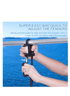 Excefore Huntury Boat Fender Hanger, Boat Rail and Cleat Fender Clips, Adjustable Pontoon Boat Accessories, Boat Bumper Clips, Quick Connect and Release Fender Lines, for Fender Cleats Bumpers  - Image 3