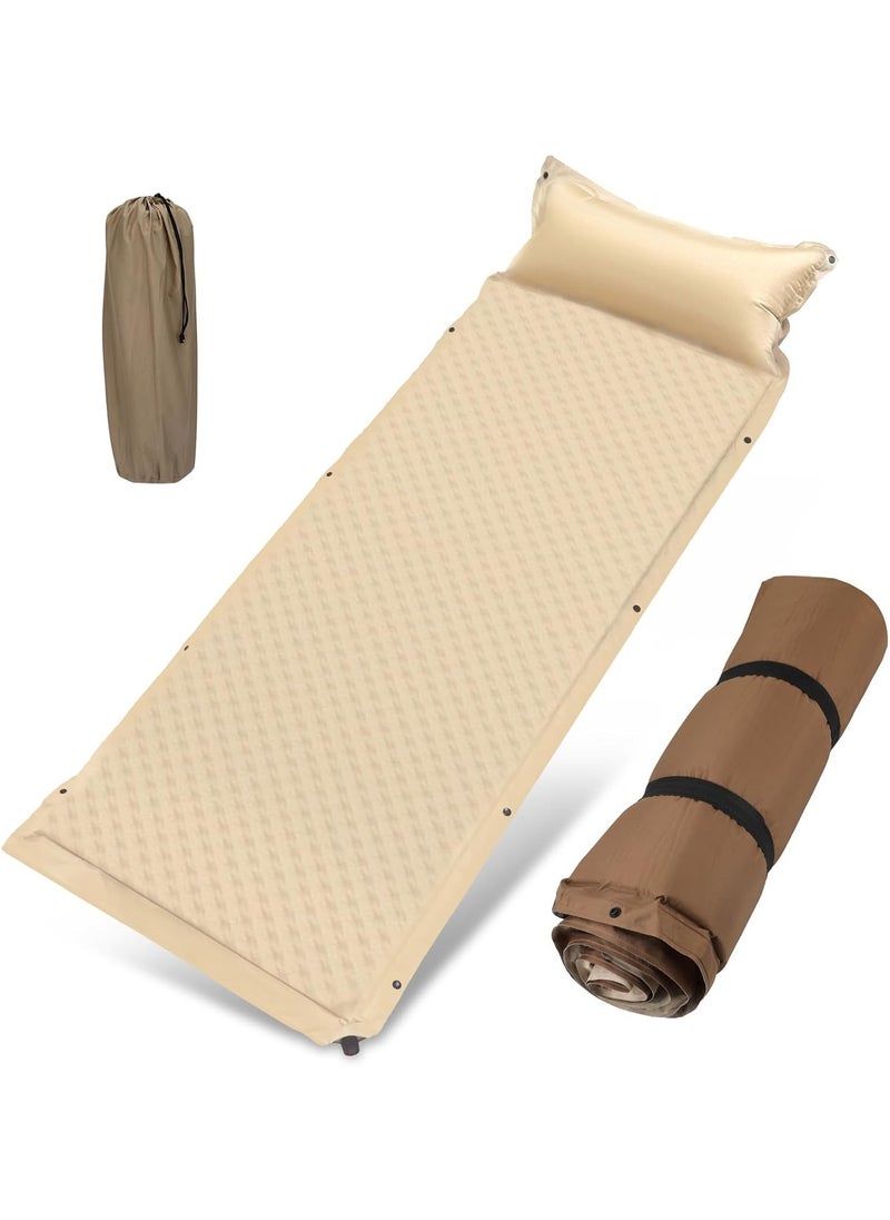 Jorunb Air Bed Mettress, Inflatable Air Mettress Sleeping Pad, Portable Roll Up Bed, Inflatable Outdoor Mat for Tent Camping Car Truck for Single People  - Image 2