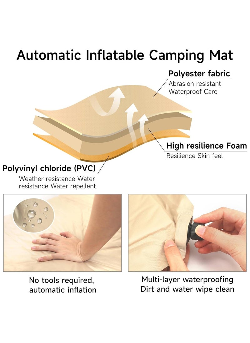 Jorunb Air Bed Mettress, Inflatable Air Mettress Sleeping Pad, Portable Roll Up Bed, Inflatable Outdoor Mat for Tent Camping Car Truck for Single People  - Image 5