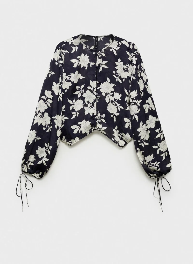 MANGO Floral Print Blouse