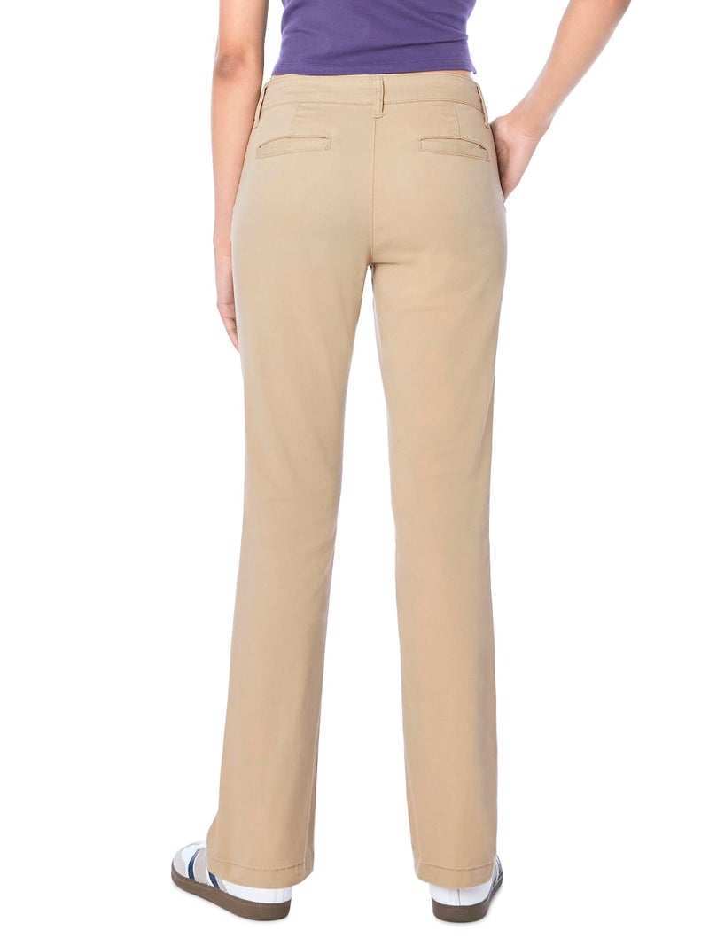 Aeropostale Women's Aero Classic Uniform Pant, Summer Tan, 4 Long - Image 4