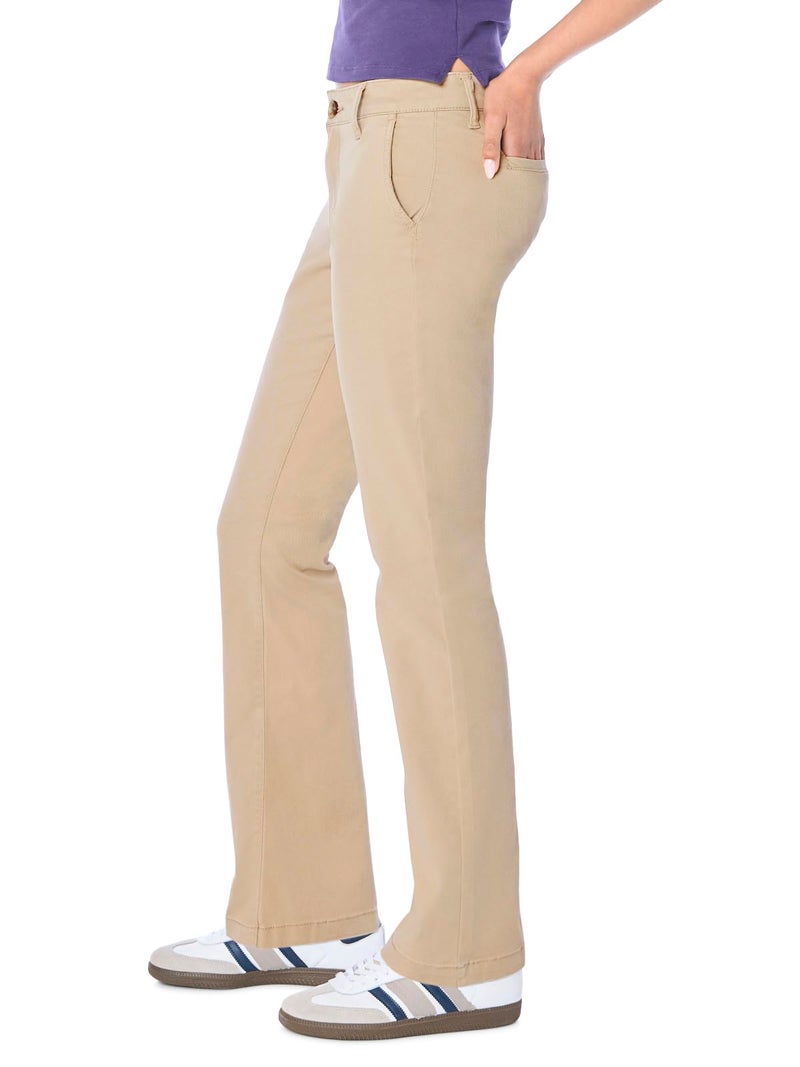 Aeropostale Women's Aero Classic Uniform Pant, Summer Tan, 4 Long - Image 3