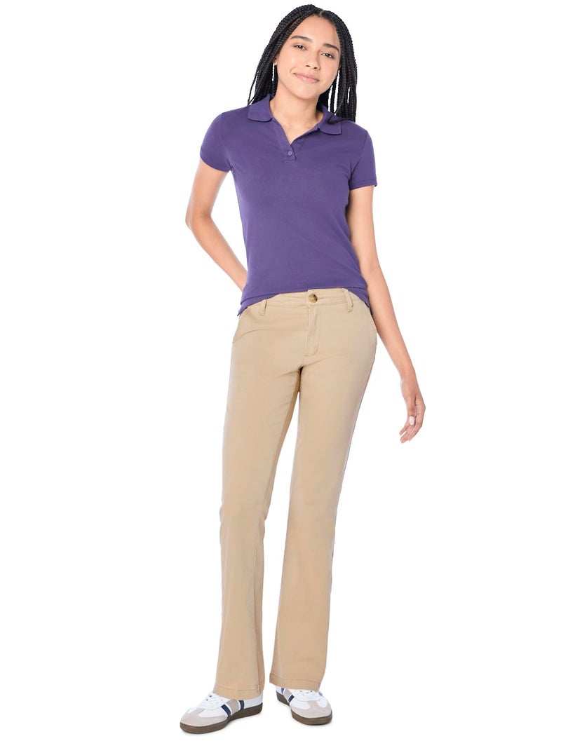 Aeropostale Women's Aero Classic Uniform Pant, Summer Tan, 4 Long - Image 2
