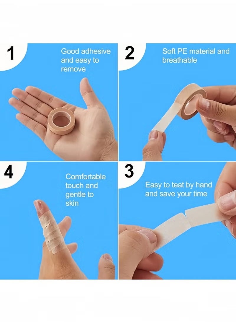 8 Rolls Nose Tape for Rhinoplasty Shaping, Micropore Tape, Paper Tape Medical, Flexible Surgical Bandages, Self Adhesive First Aid Bandages for Wound Injuries Swelling (0.5 in x 10 Yd) - Image 3