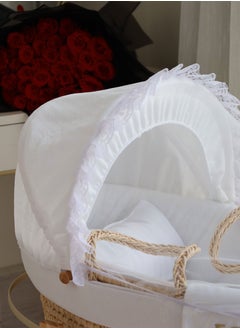 ستار كيدز مهد مواليد سلة موسى لون ابيض مع حامل هزاز  - Image 3