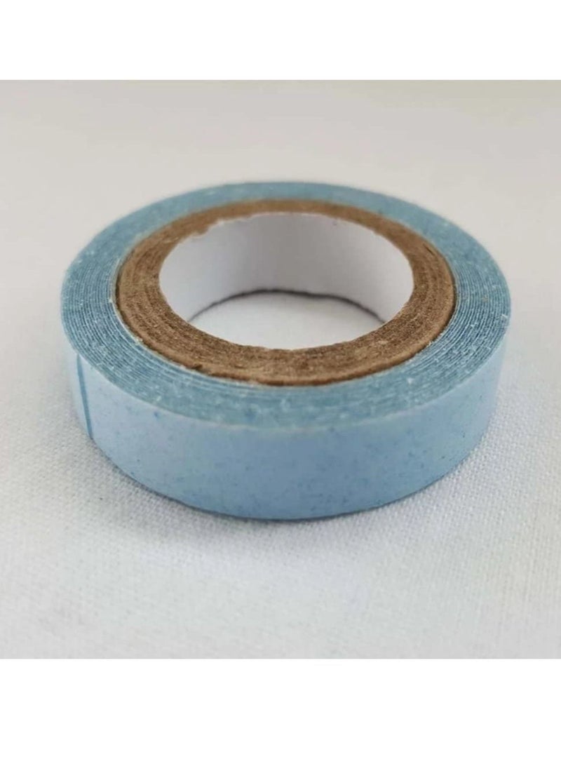 Estelle 3 Yards Lace Front Wig Support Tape Roll 10mm Wide Strong Adhesive Double Sided Blue Liner Hair Replacement Tape for Tape in Hair Extensions, Toupees Beards and Wigs Water Proof 3 Yards 10mm - Image 2