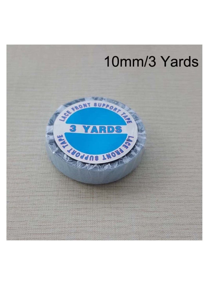 Estelle 3 Yards Lace Front Wig Support Tape Roll 10mm Wide Strong Adhesive Double Sided Blue Liner Hair Replacement Tape for Tape in Hair Extensions, Toupees Beards and Wigs Water Proof 3 Yards 10mm - Image 4