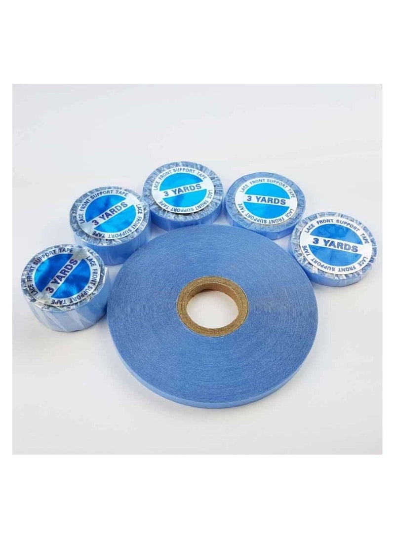 Estelle 3 Yards Lace Front Wig Support Tape Roll 10mm Wide Strong Adhesive Double Sided Blue Liner Hair Replacement Tape for Tape in Hair Extensions, Toupees Beards and Wigs Water Proof 3 Yards 10mm - Image 3