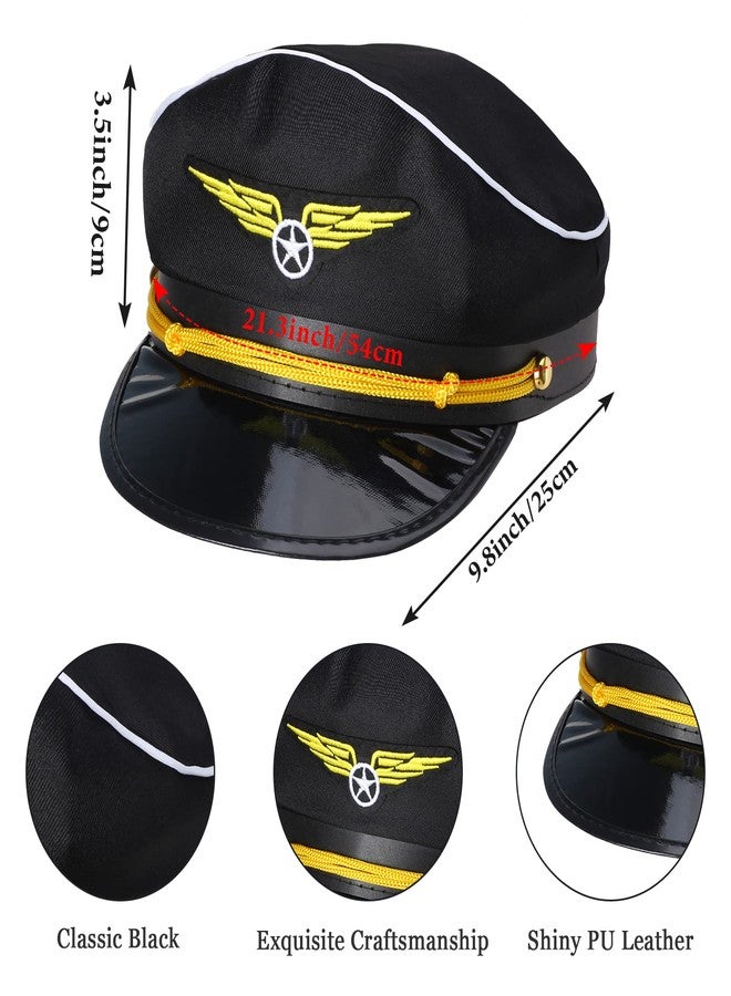Keymall Kids Pilot Costume Accessories Set With Aviator Hat Sunglasses Tie Pin for Aviation Halloween Dress Up - Image 2