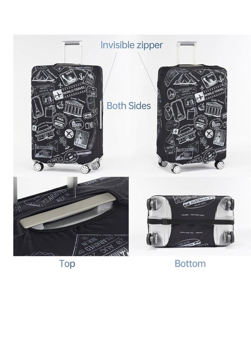 KASTWAVE - Luggage Covers For Suitcase, Travel Luggage Cover Suitcase Protector Scratch-Resistant, Washable Luggage Cover, Suitcase Cover Protector Fit 18-21 Inch Luggage - Image 1