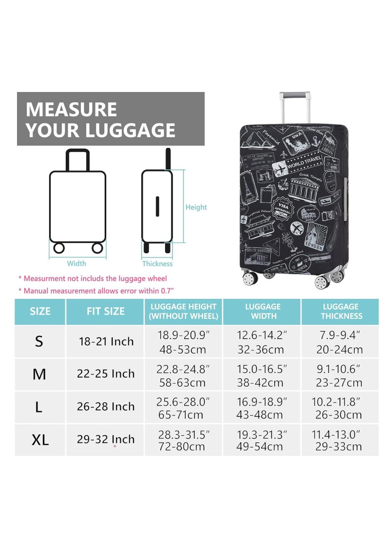 KASTWAVE - Luggage Covers For Suitcase, Travel Luggage Cover Suitcase Protector Scratch-Resistant, Washable Luggage Cover, Suitcase Cover Protector Fit 18-21 Inch Luggage - Image 1
