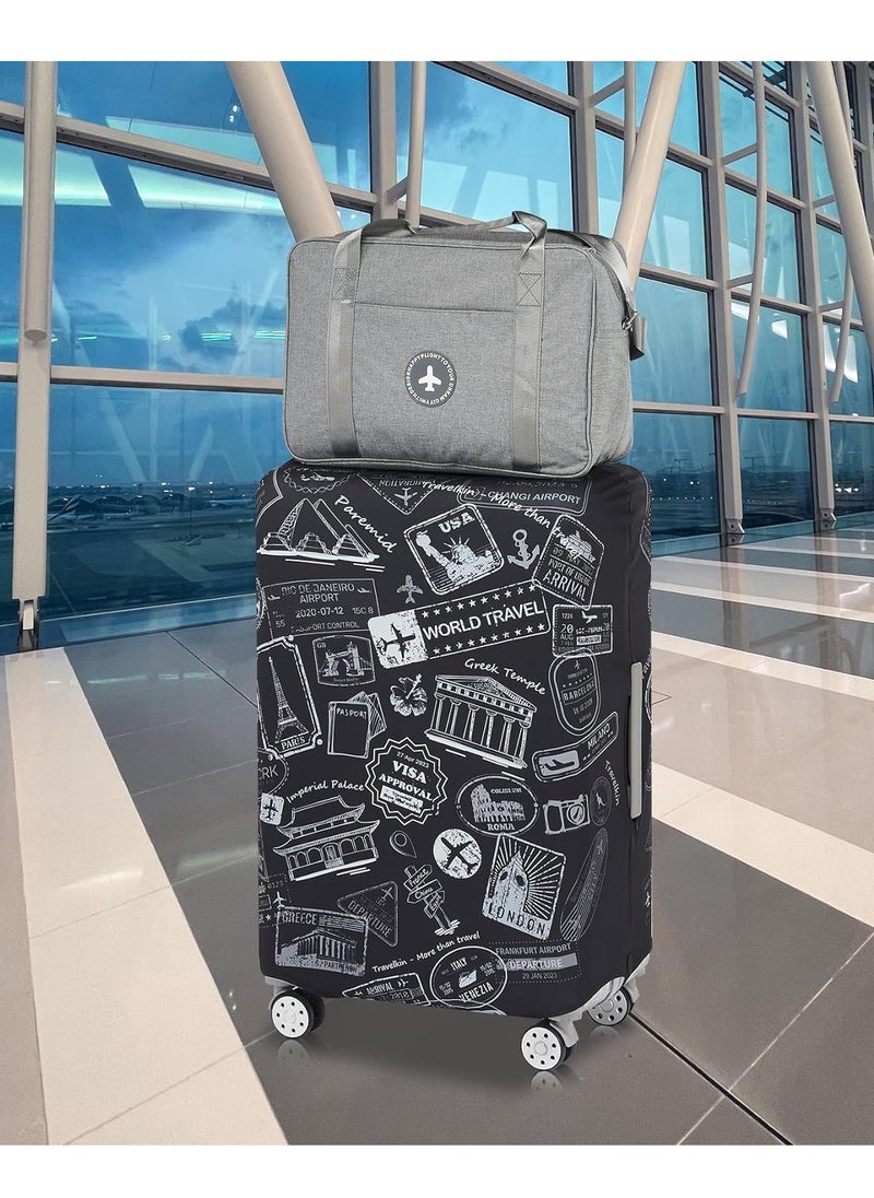 KASTWAVE - Luggage Covers For Suitcase, Travel Luggage Cover Suitcase Protector Scratch-Resistant, Washable Luggage Cover, Suitcase Cover Protector Fit 18-21 Inch Luggage - Image 1