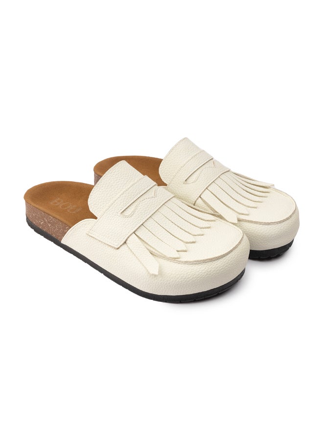 Loafer Clogs Fringed