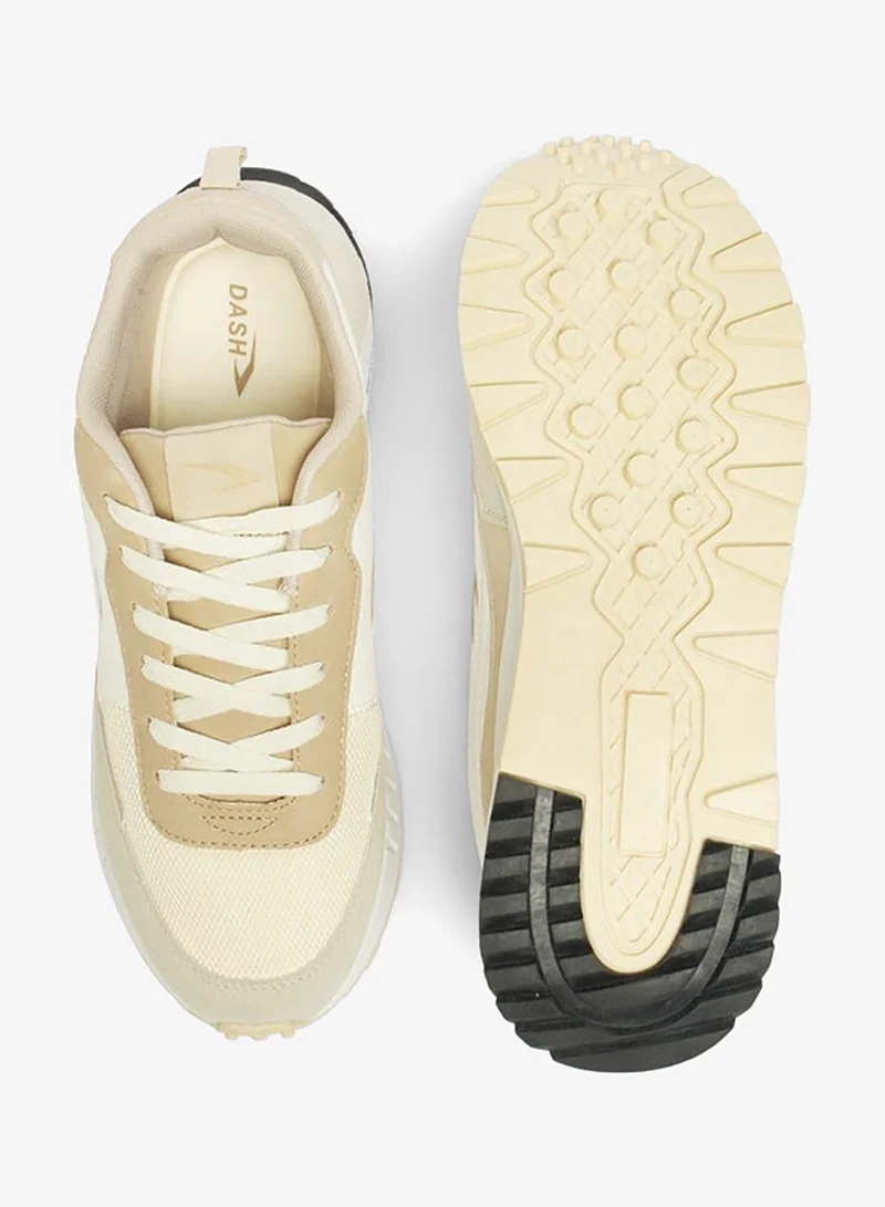 Dash Men's Colourblock Sports Shoes with Lace-Up Closure