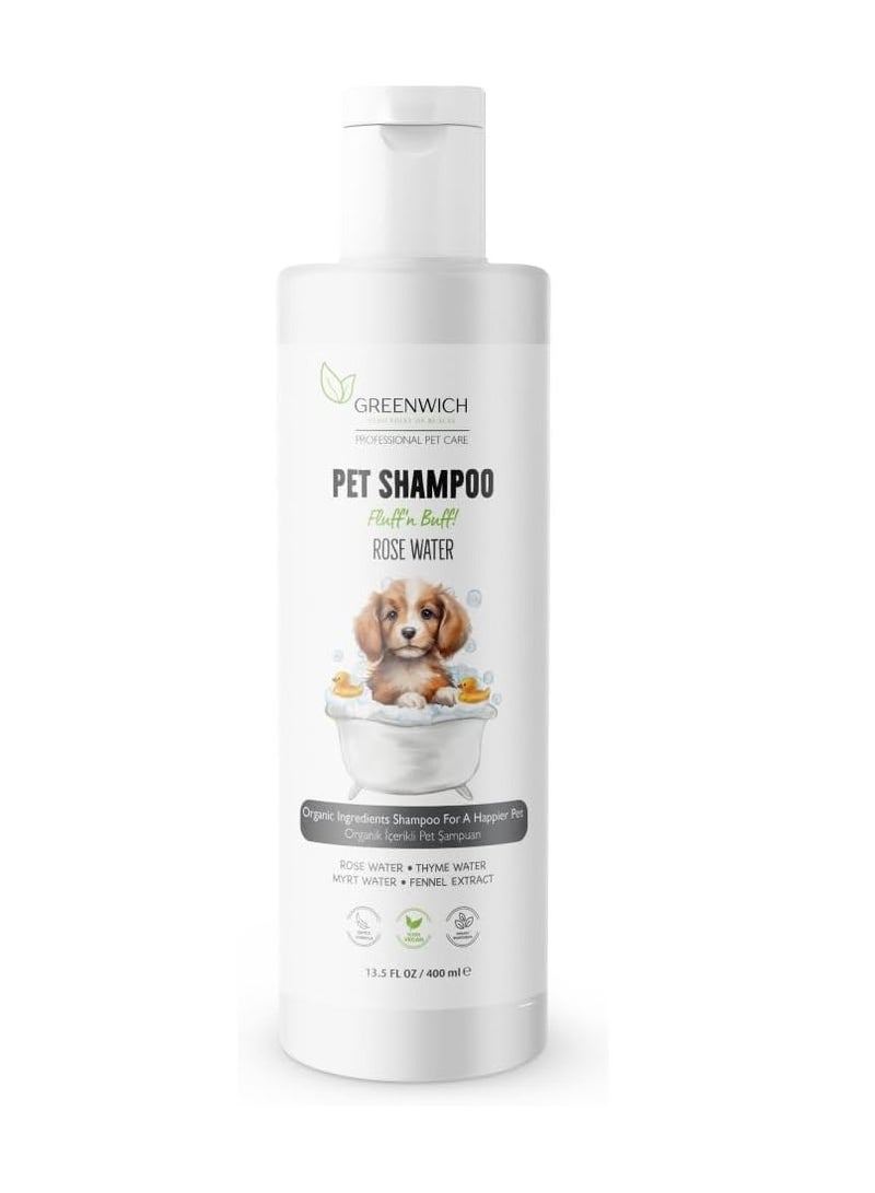 Greenwich Organic Natural Dog Grooming Shampoo and Conditioner 400 ml Vegan Cat Cleansing Shampoo Puppy Flea Shampoo for Itchy Irritation Sensitive Skin SLS or Paraben Free - Image 1