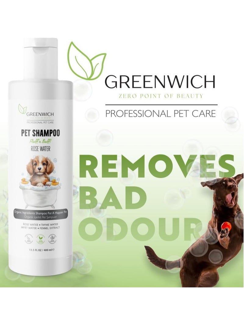Greenwich Organic Natural Dog Grooming Shampoo and Conditioner 400 ml Vegan Cat Cleansing Shampoo Puppy Flea Shampoo for Itchy Irritation Sensitive Skin SLS or Paraben Free - Image 3