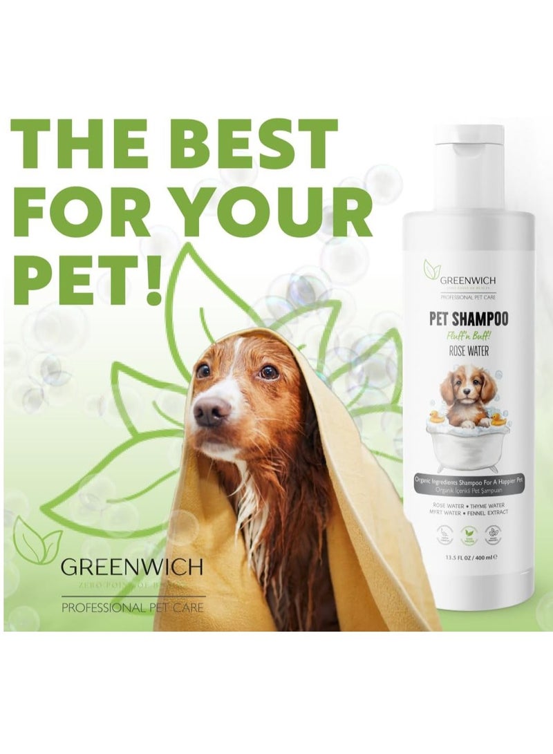 Greenwich Organic Natural Dog Grooming Shampoo and Conditioner 400 ml Vegan Cat Cleansing Shampoo Puppy Flea Shampoo for Itchy Irritation Sensitive Skin SLS or Paraben Free - Image 4