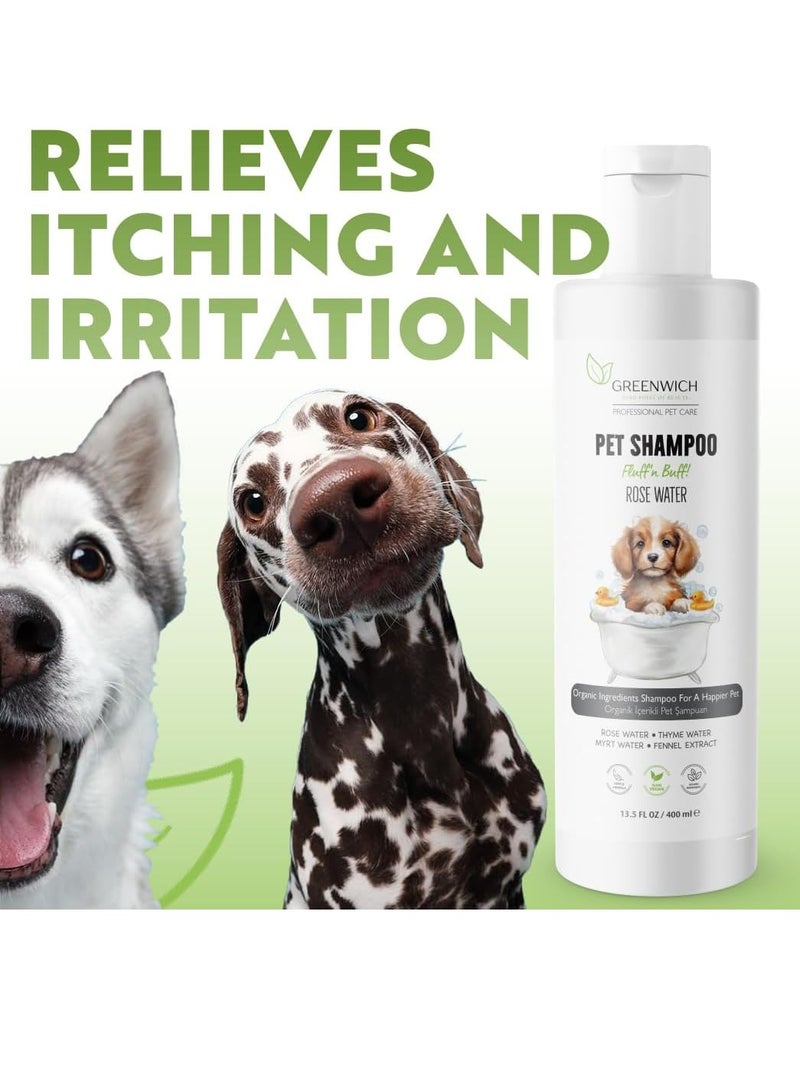 Greenwich Organic Natural Dog Grooming Shampoo and Conditioner 400 ml Vegan Cat Cleansing Shampoo Puppy Flea Shampoo for Itchy Irritation Sensitive Skin SLS or Paraben Free - Image 5