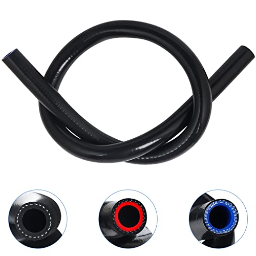 KDP 3/4"X10FT(ID:19MM) 3.0 M Silicone Heater Hose Coolant Radiator Vacuum Line, 2ply Reinforced 4MM Thick, Max Temperature Rating 350F Work Pressure 100 psi+ Mutiple Use for Air and Water - Image 1