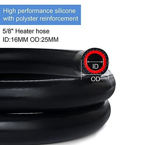 KDP 3/4"X10FT(ID:19MM) 3.0 M Silicone Heater Hose Coolant Radiator Vacuum Line, 2ply Reinforced 4MM Thick, Max Temperature Rating 350F Work Pressure 100 psi+ Mutiple Use for Air and Water - Image 3