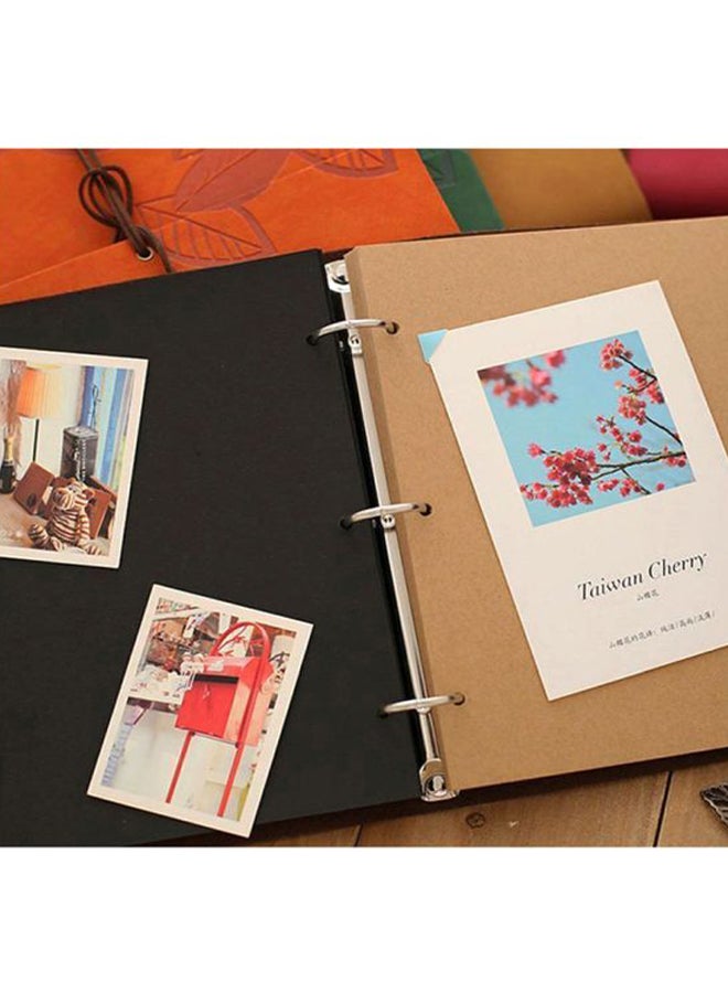 كتيب ألبوم صور لكاميرات فوجي فيلم إنستاكس ميني 9/70/7S/8/50S/90 بني/برتقالي - Image 2