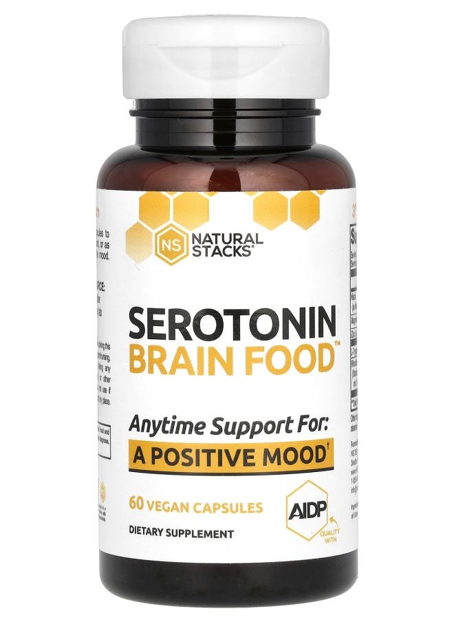 Natural Stacks - Serotonin Brain Food 60 Vegan Capsules - Image 1