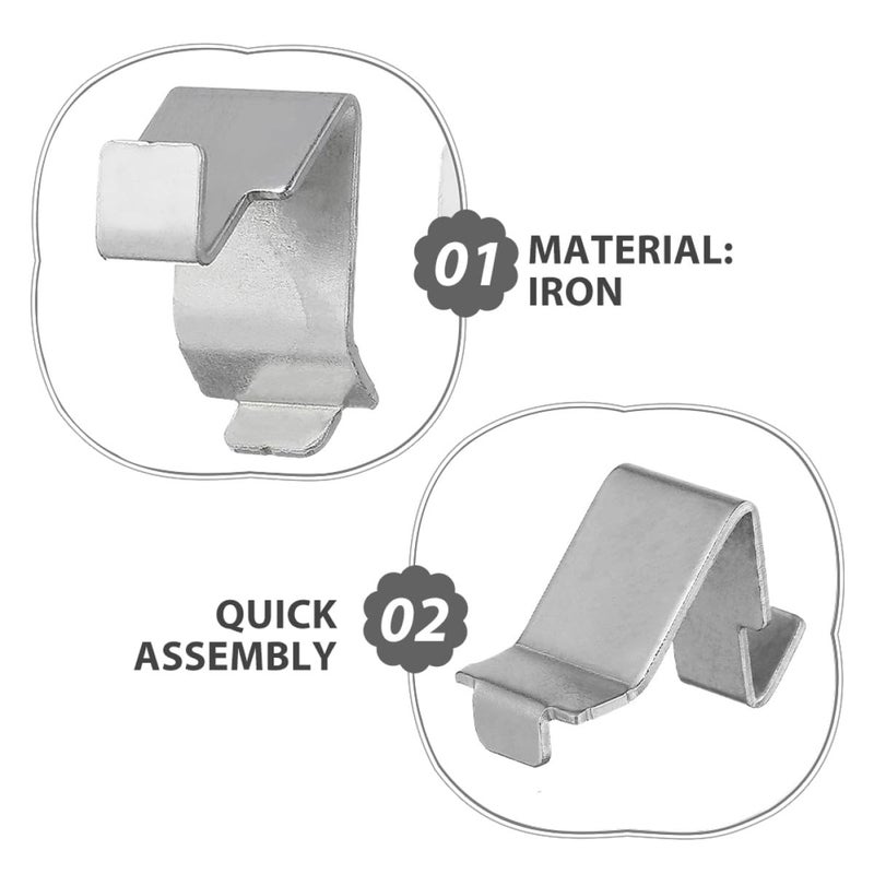 Heavy Duty 8mm Thick Metal Shelf Support Clips 50Pcs for Cabinets Bookshelves - Image 4