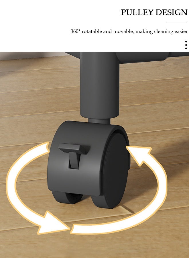 DUNISO Laundry Basket with 3 Tier Storage Shelf,Laundry Hamper with Wheels,Laundry Sort with Divided Bag for Laundry Room, Bathroom, Bedroom, Dorm, 42*32*130cm - Image 5