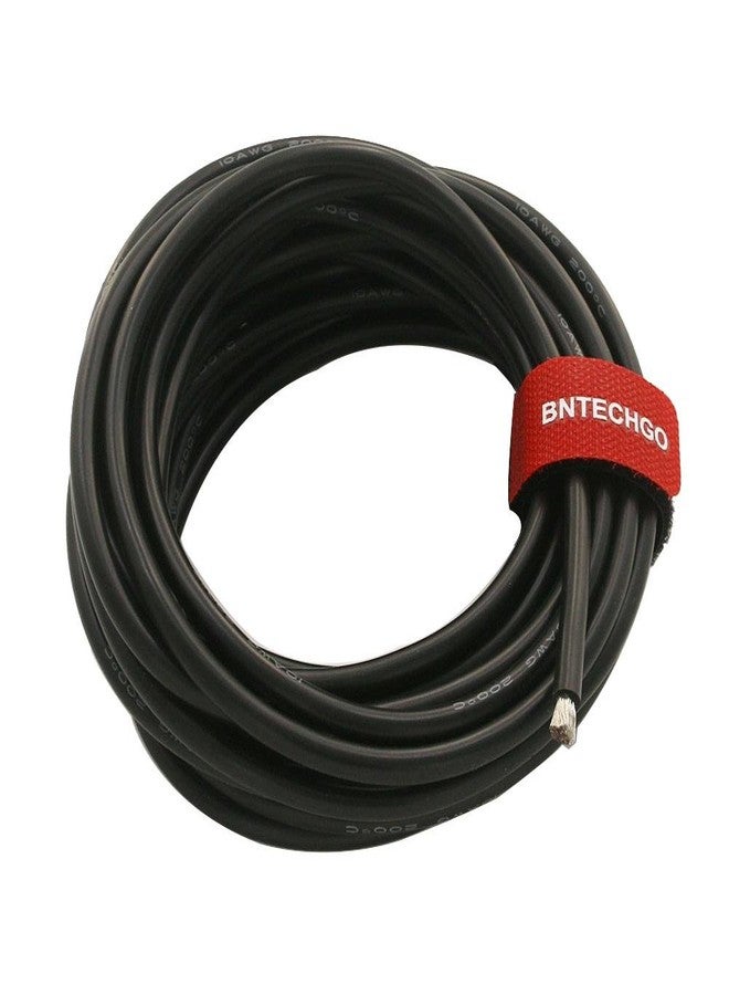 BNTECHGO 10 Gauge Silicone Wire Black 20 ft Ultra Flexible 10 AWG Stranded Tinned Copper Wire - Image 1