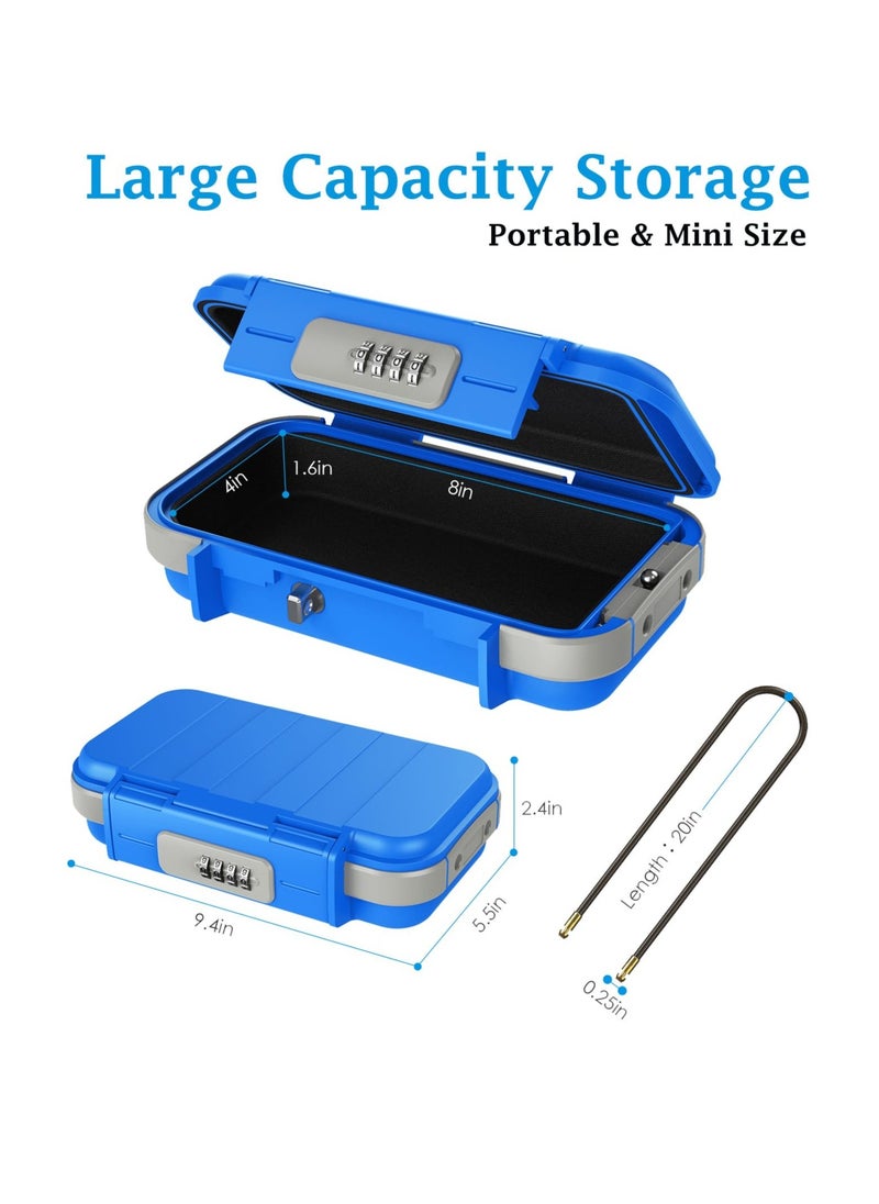 صندوق آمن محمول، صندوق أمان بقفل تركيبي مع كود، صندوق آمن مقاوم للماء ضد السرقة، مع سلسلة قابلة للإزالة، صندوق قفل محمول للسيارة أو السكن أو الشاطئ أو الفندق لأغراض شخصية آمنة - pzsku/Z64732F57C195E9FB66ACZ/45/_/1699704958/1930c780-183b-4e90-ab41-240e56148e48