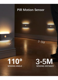 كيمايا Motion Sensor Night Light, Rechargeable Powered LED Closet Light, Wireless Magnetic Cabinet Lights for Indoor Bedroom Kitchen Hallway Stair Toilet Bathroom 1PC (Square)  - Image 2