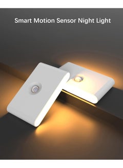 كيمايا Motion Sensor Night Light, Rechargeable Powered LED Closet Light, Wireless Magnetic Cabinet Lights for Indoor Bedroom Kitchen Hallway Stair Toilet Bathroom 1PC (Square)  - Image 1