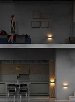 كيمايا Motion Sensor Night Light, Rechargeable Powered LED Closet Light, Wireless Magnetic Cabinet Lights for Indoor Bedroom Kitchen Hallway Stair Toilet Bathroom 1PC (Square)  - Image 3